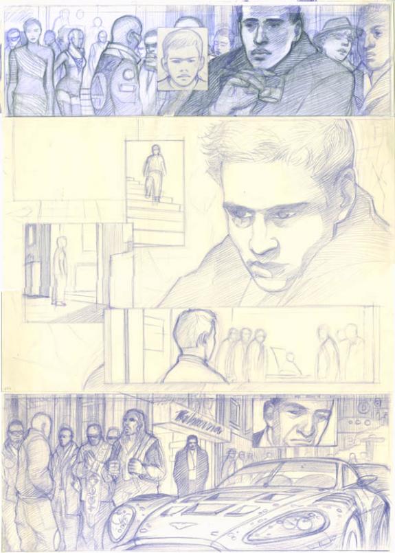 étude prépa p24 - Didier Eberoni - Crayon de couleur sur papier - 1820