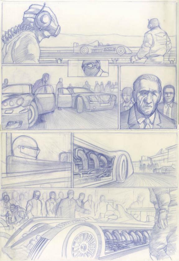 étude prépa p29 - Didier Eberoni - Crayon de couleur sur papier - 1821