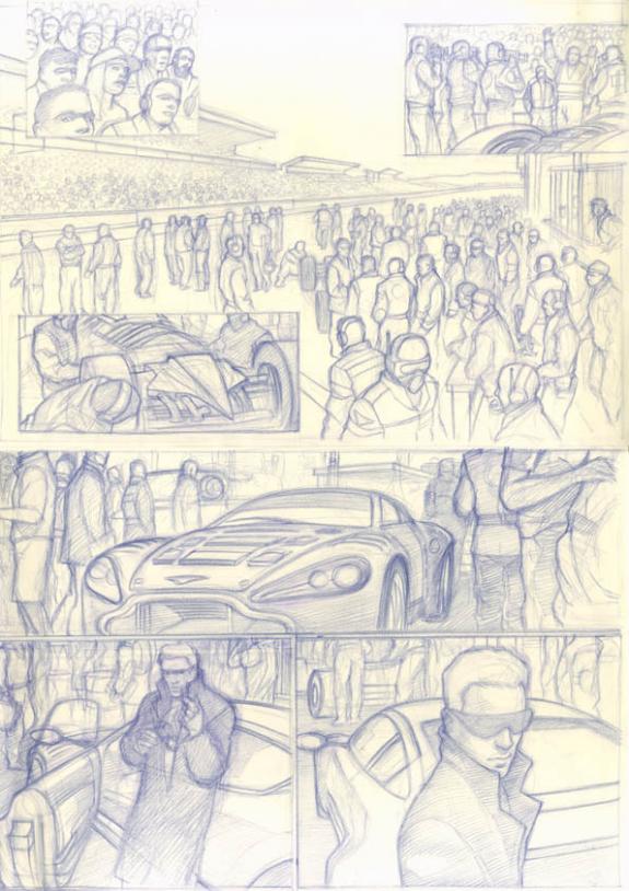 étude prépa p56 - Didier Eberoni - Crayon de couleur sur papier - 1825