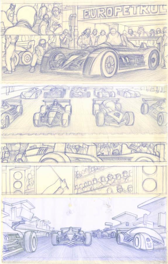 étude prépa p58 - Didier Eberoni - Crayon de couleur sur papier - 1826