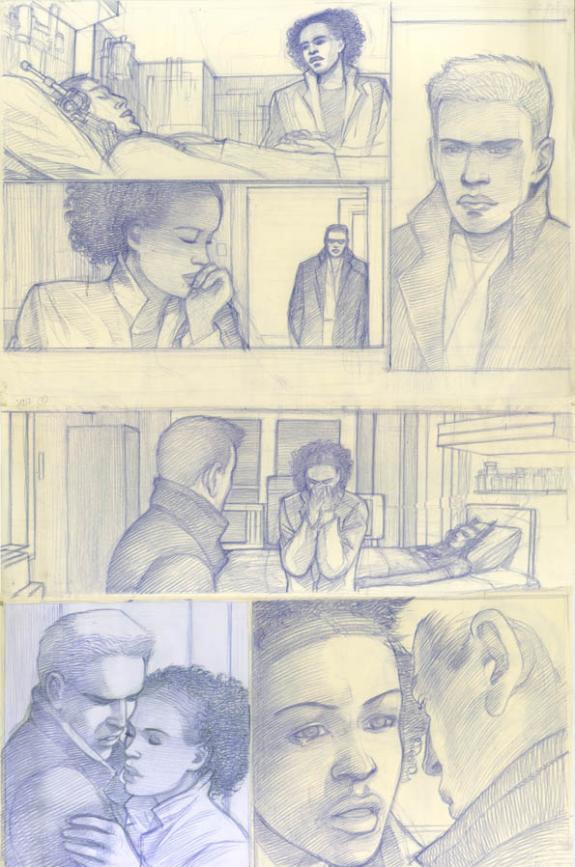 étude prépa p52 - Didier Eberoni - Crayon de couleur sur papier - 1828