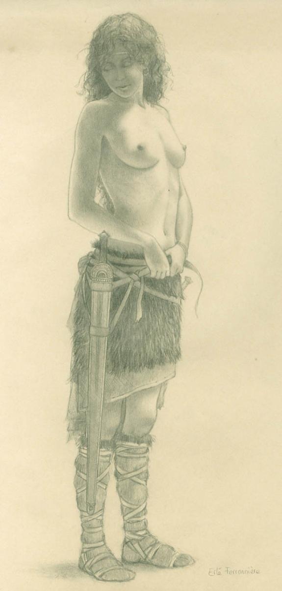 femme - Erlé Ferronnière - Mine de plomb sur papier - 1694