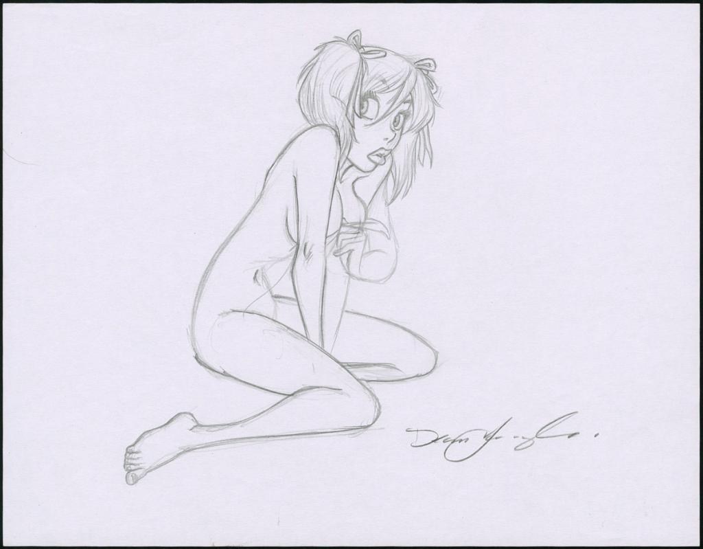 Mandy nue - Dean Yeagle - Crayon de couleur sur papier - 2913