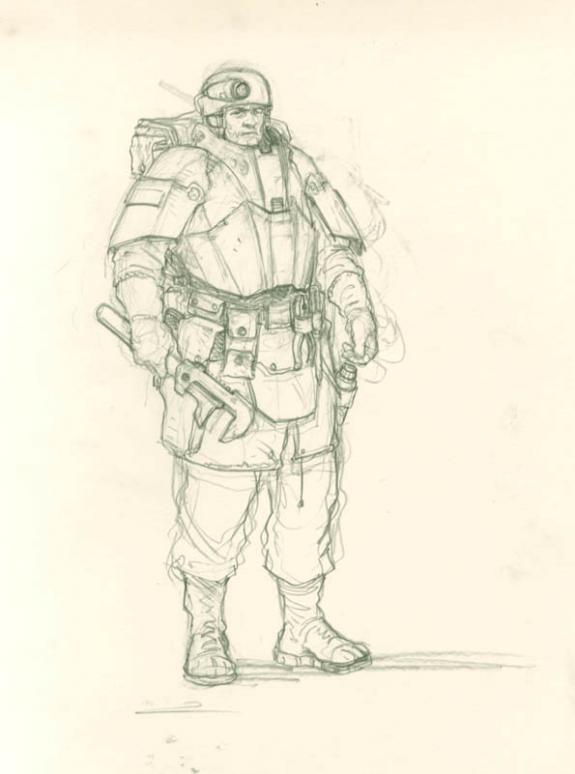 mecano - Karl Kopinski - Mine de plomb sur papier - 4981