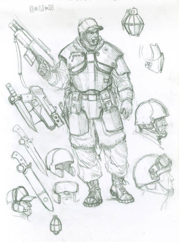 gun - Karl Kopinski - Mine de plomb sur papier - 4982