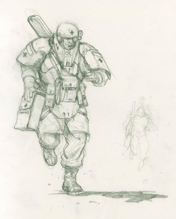 infirmier - Karl Kopinski - Mine de plomb sur papier - 1754