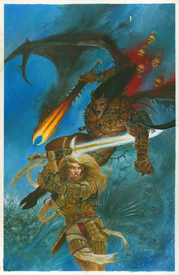 Novel cover - Adrian Smith - Acrylique - 1719