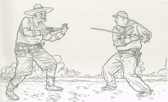 Duel - Geof Darrow - Encre de Chine - 1836