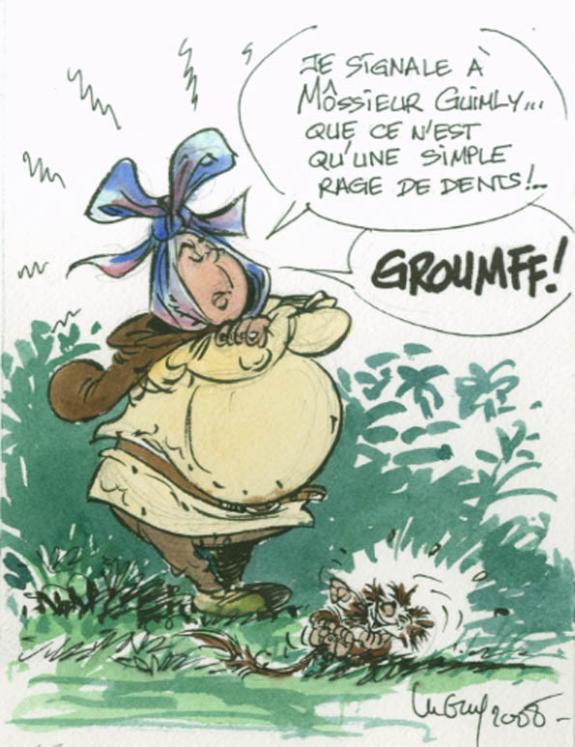 Dessin inédit - Philippe Luguy - Aquarelle et encre de Chine sur papier - 1899