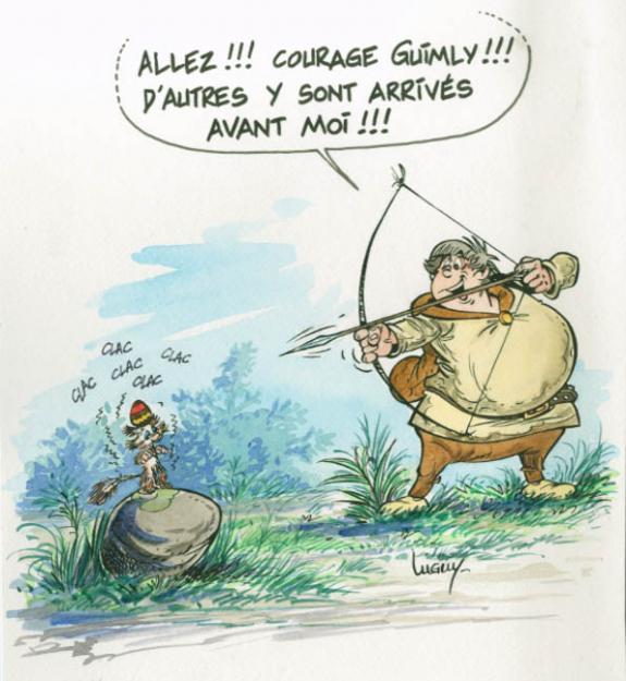 Dessin inédit - Philippe Luguy - Aquarelle et encre de Chine sur papier - 1900