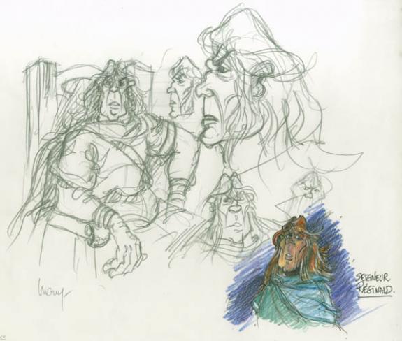 Tome 14 à paraître - Philippe Luguy - Mine de plomb et crayon de couleur - 1902