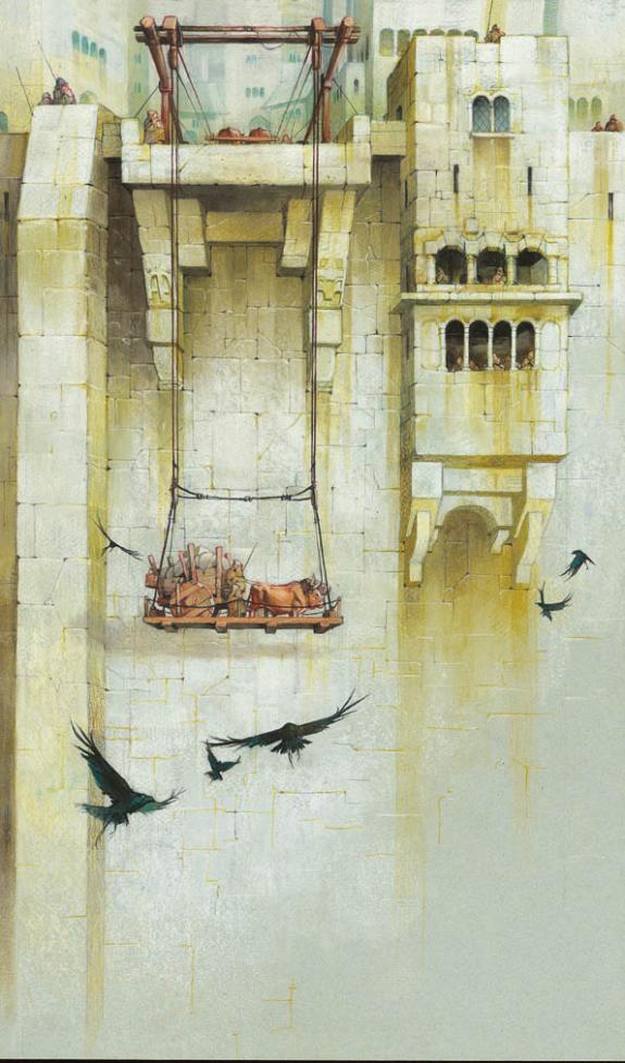 Ascenseur de forteresse - Guillermo Gonzalez - Pastel sur papier - 2023