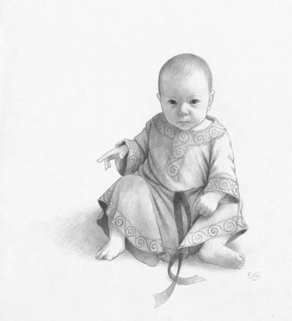 Bébé - Erlé Ferronnière - Mine de plomb sur papier - 2028