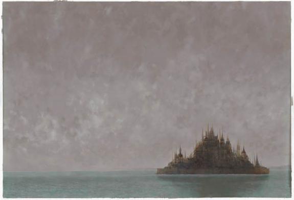 Cité sur les eaux - Erlé Ferronnière - Acrylique - 2032