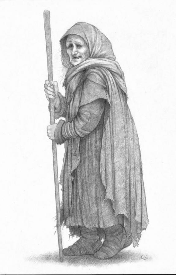 Vieille - Erlé Ferronnière - Mine de plomb sur papier - 2034