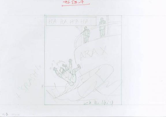 Crayonné case planche 53-7 - Chantal De Spiegeleer - Mine de plomb sur papier - 1939