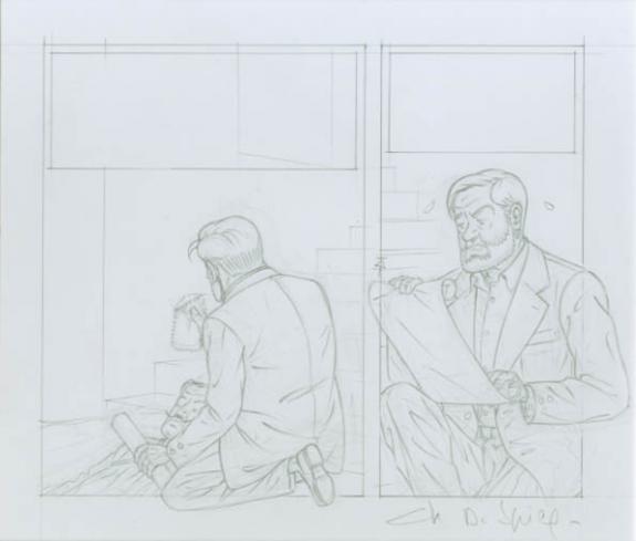 Cases Mortimer - Chantal De Spiegeleer - Mine de plomb sur papier - 1980