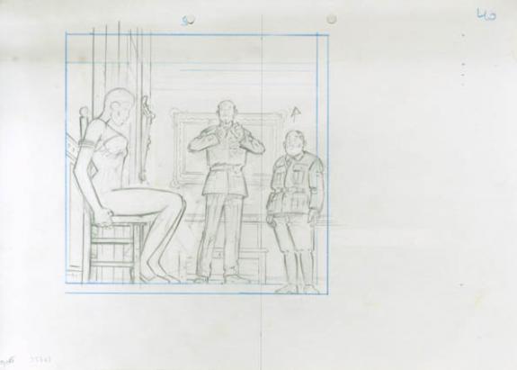 Crayonné 40 - René Sterne - Mine de plomb sur papier - 1983