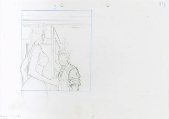 Crayonné 24 - René Sterne - Mine de plomb sur papier - 1985