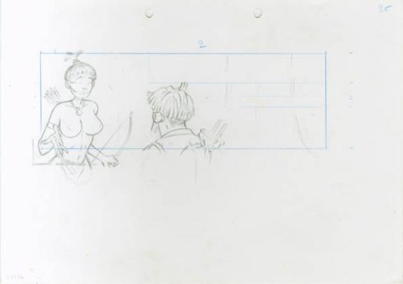 Crayonné 25 - René Sterne - Mine de plomb sur papier - 1986