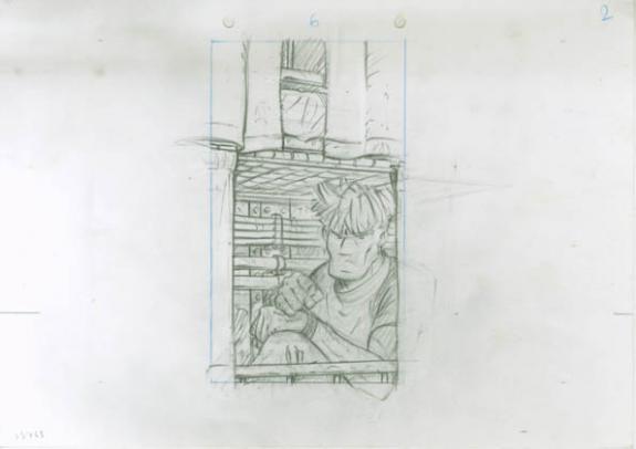 Crayonné 2 - René Sterne - Mine de plomb sur papier - 1989