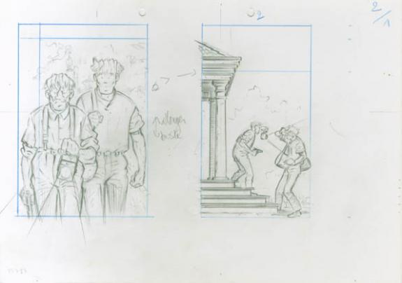 Crayonné 2/1 - René Sterne - Mine de plomb sur papier - 1994