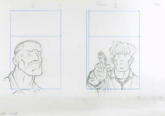 2 cases - René Sterne - Mine de plomb sur papier - 2006