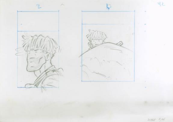 recherches pour 2 cases - René Sterne - Mine de plomb sur papier - 2007