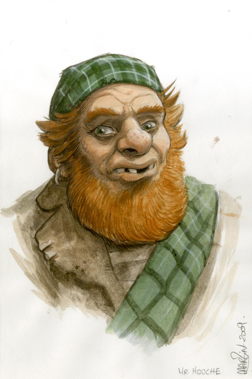 (fantastique) Mr. Mouche - Martin Maniez - Encre de couleur sur papier - 2082
