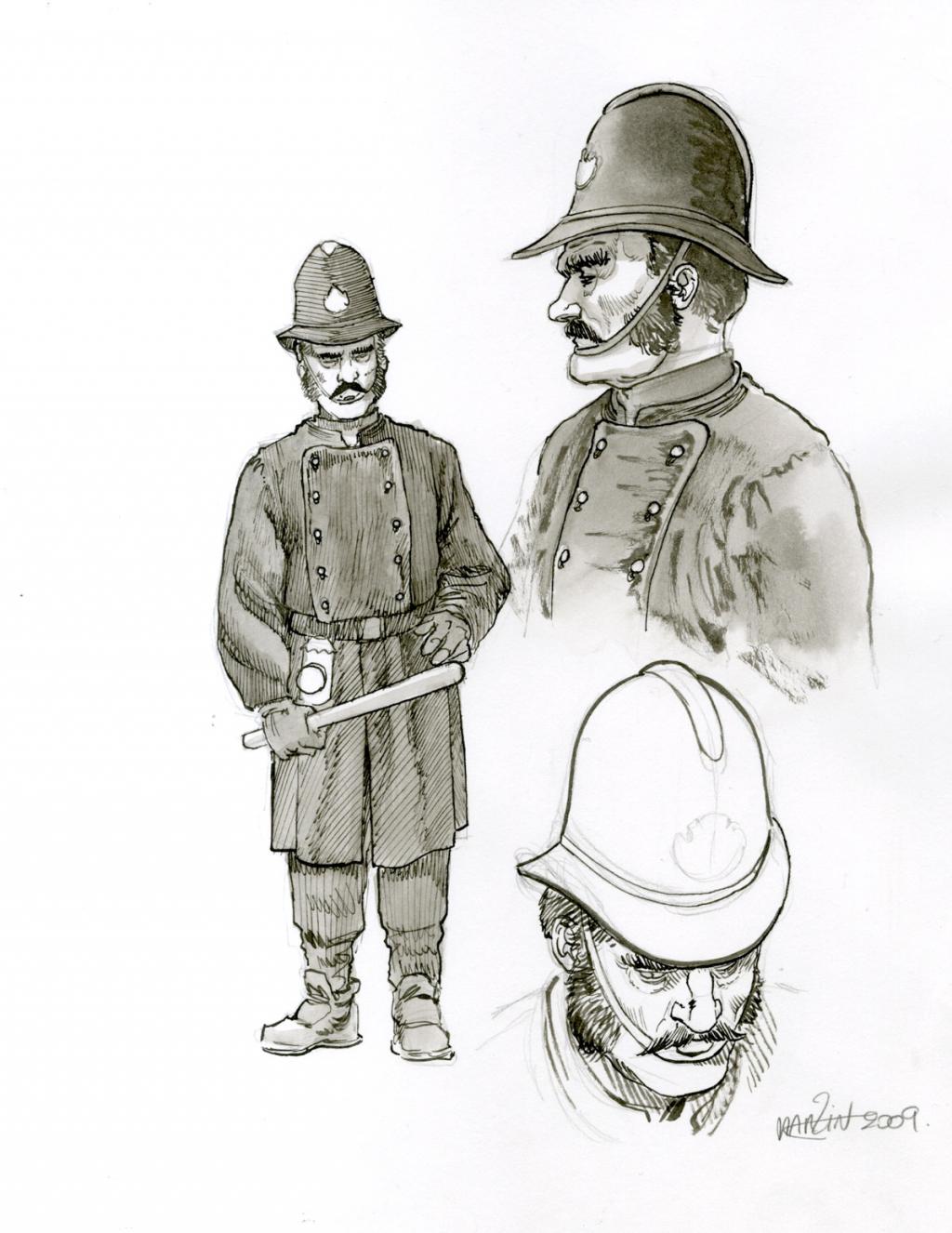 (fantastique) Policier - Martin Maniez - Encre de Chine et mine de plomb sur papier - 2083