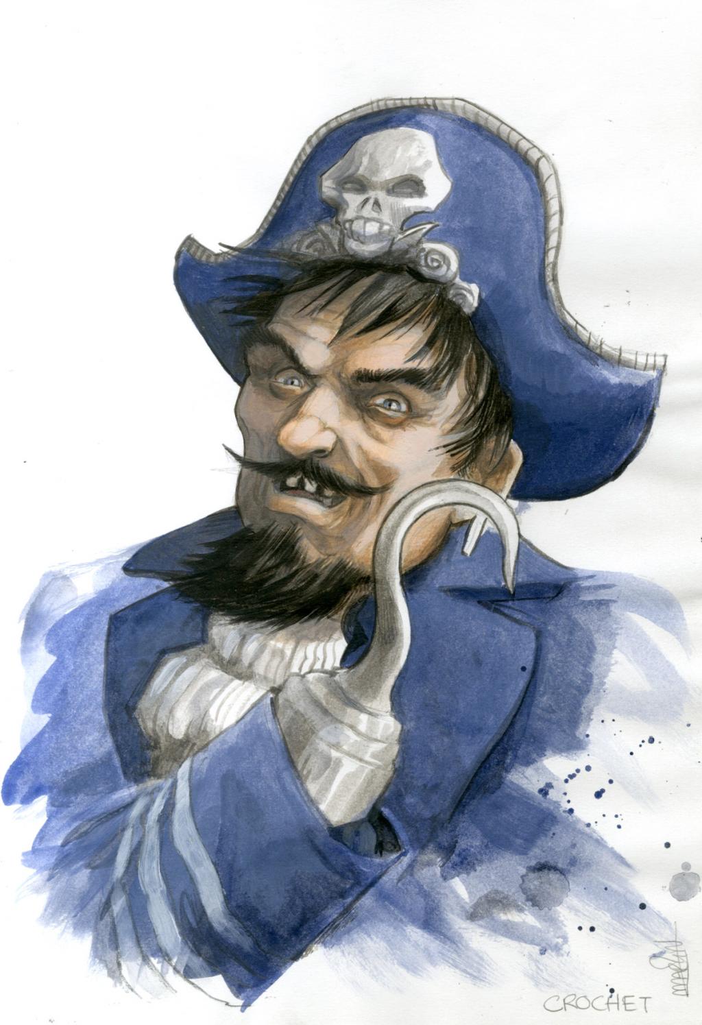 (fantastique) Crochet - Martin Maniez - Encre de couleur sur papier - 2085