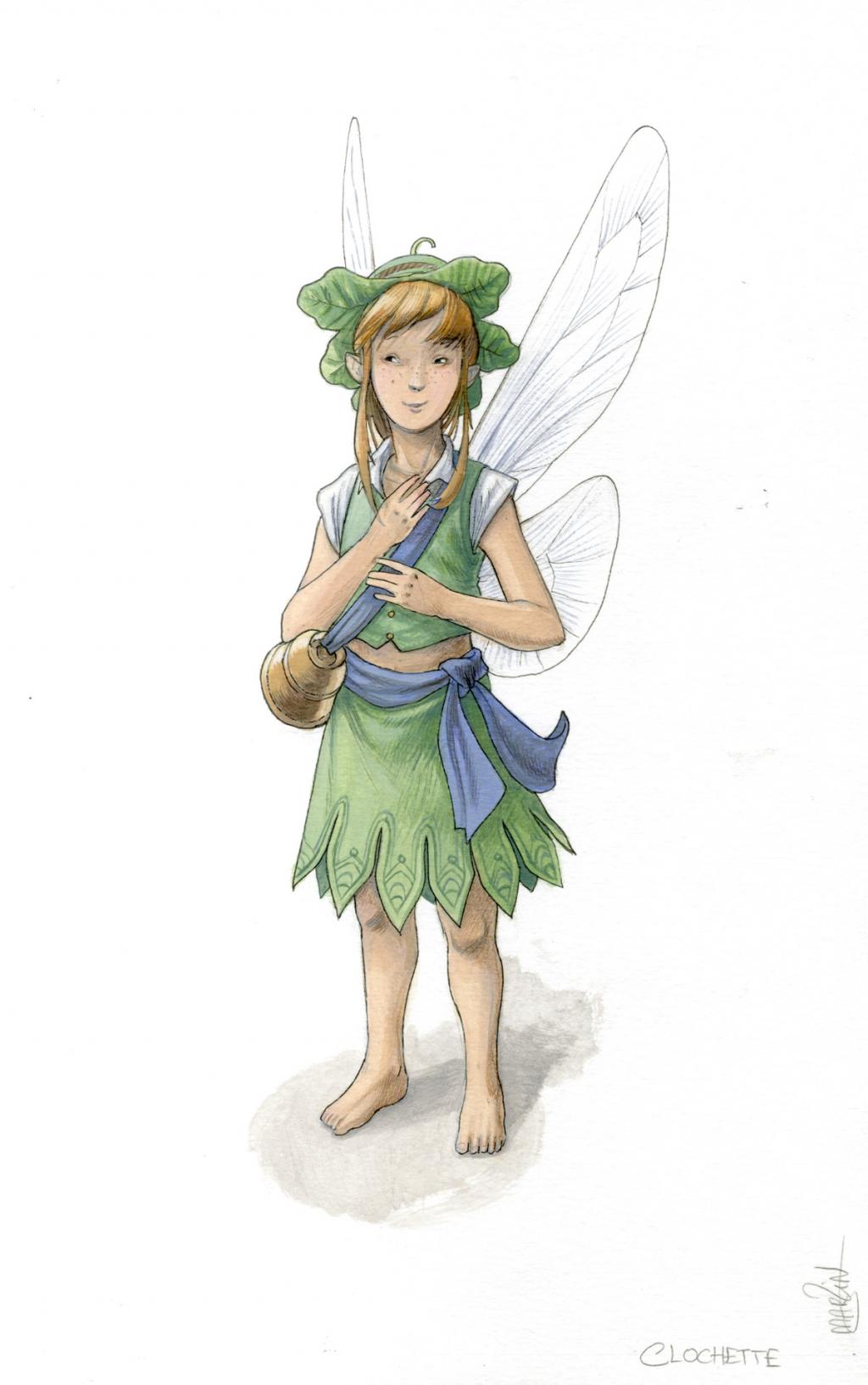 (fantastique) Clochette - Martin Maniez - Encre de couleur sur papier - 2087