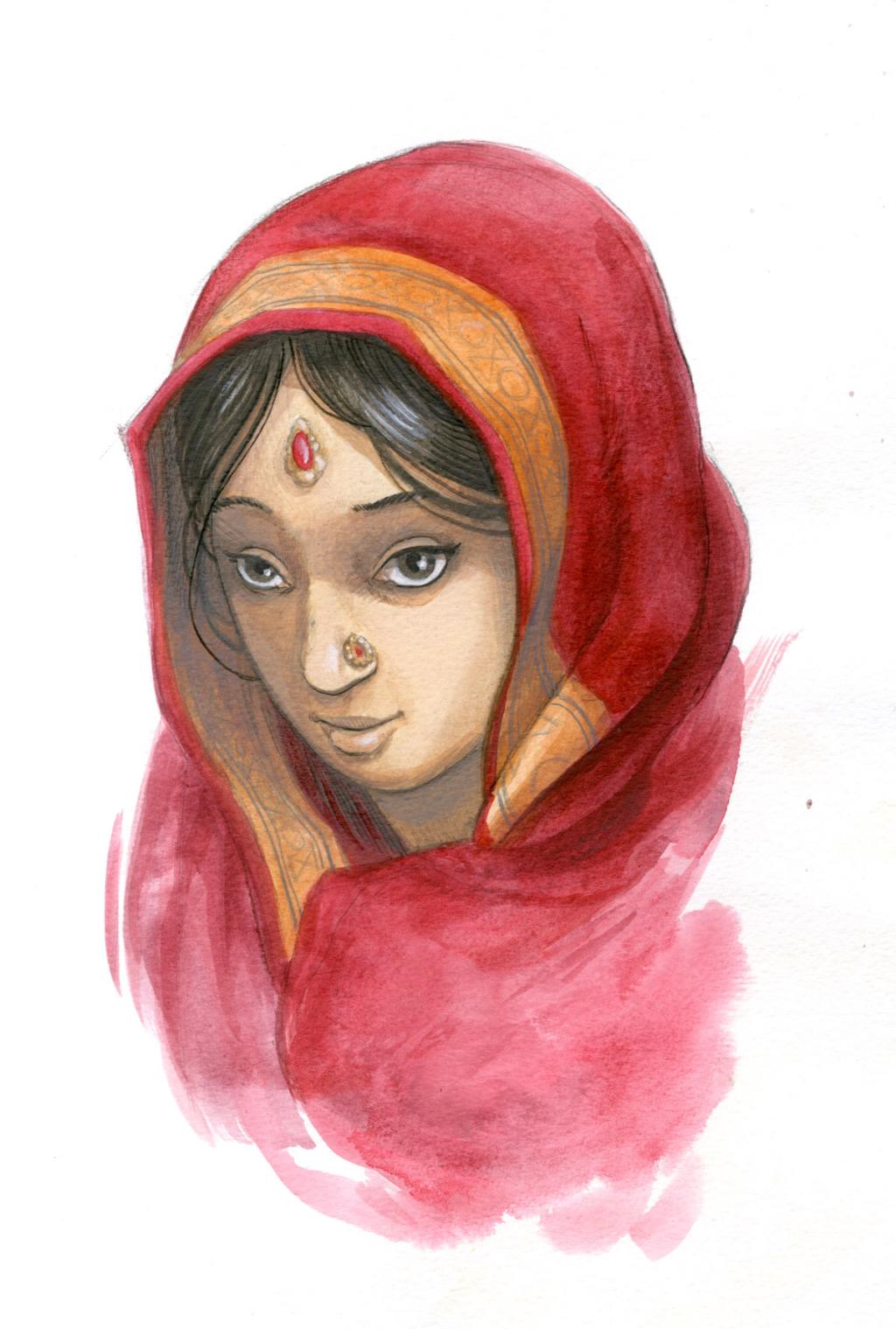 (fantastique) Lys - Martin Maniez - Encre de couleur sur papier - 2089