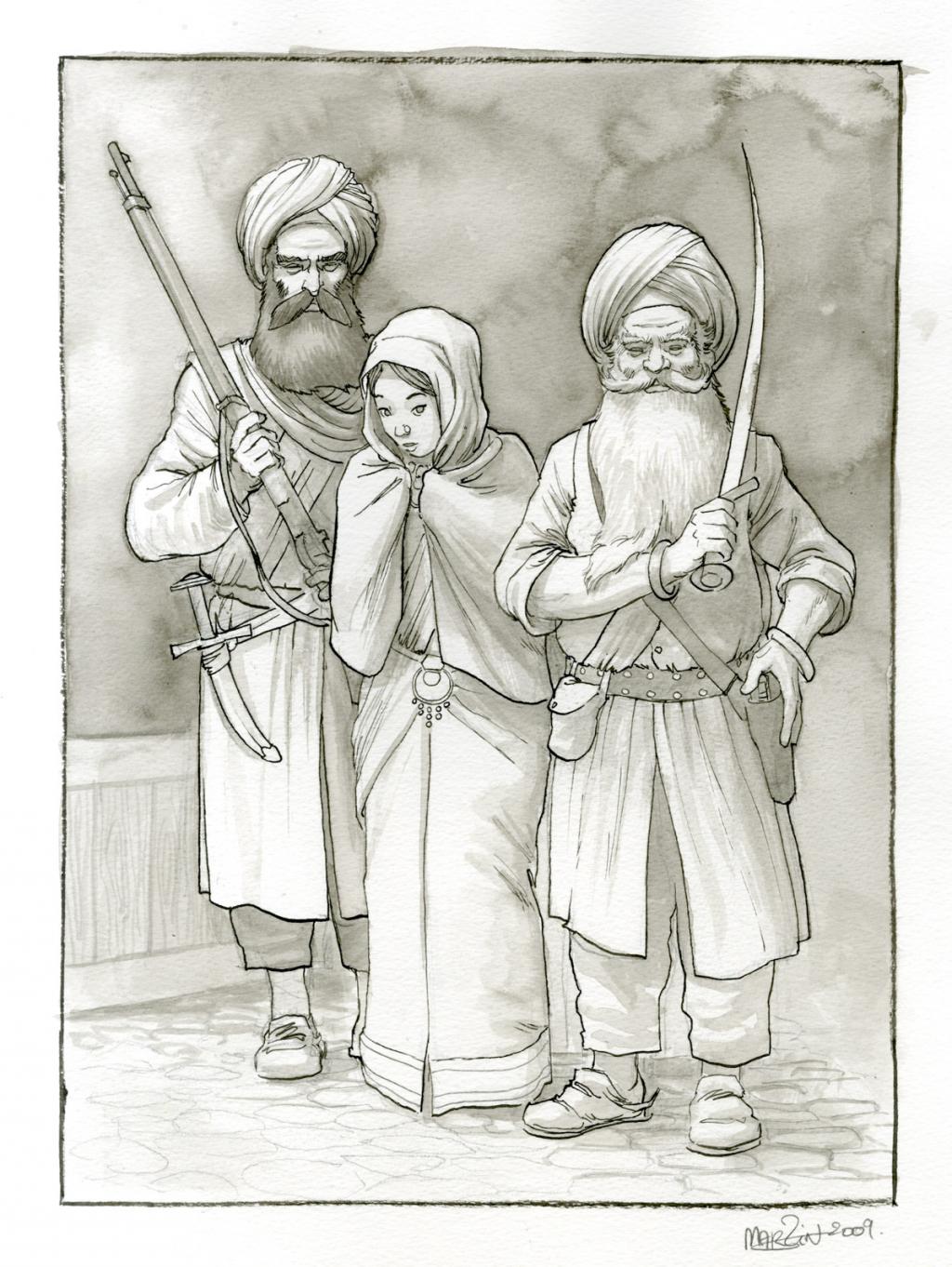 (fantastique) Lys - Martin Maniez - Encre de Chine et mine de plomb sur papier - 2094