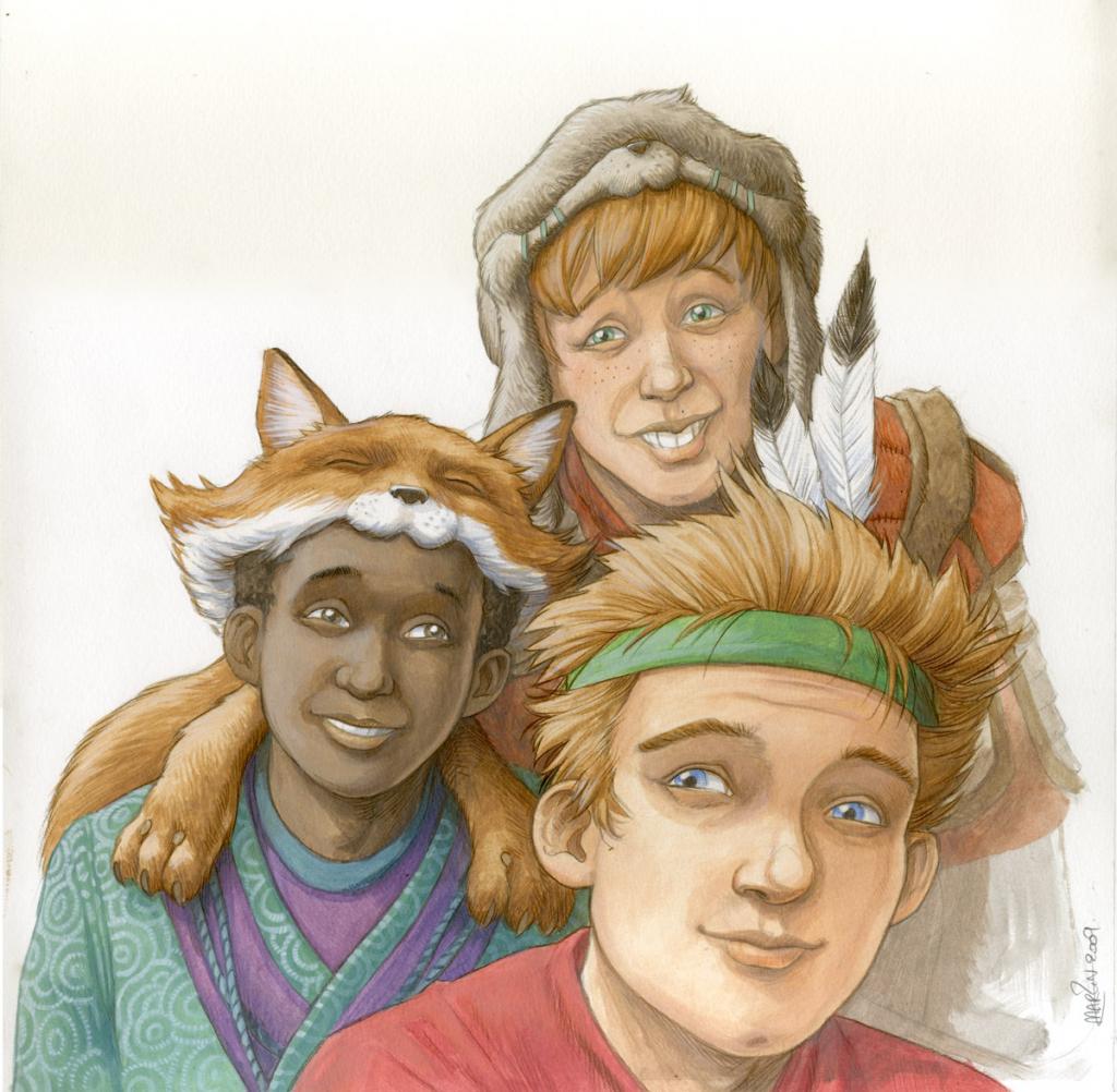 (fantastique) Les enfants perdus - Martin Maniez - Encre de couleur et crayon de couleur sur papier - 2101