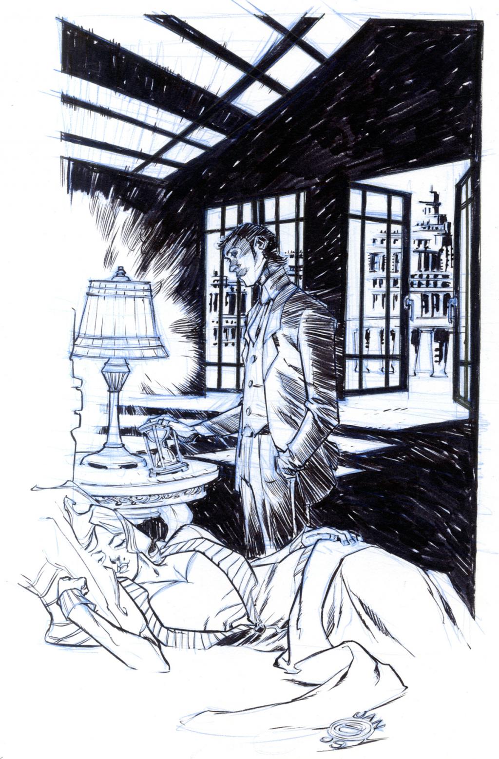 Perfect again - Eric Canete - Feutre et crayon bleu - 2129