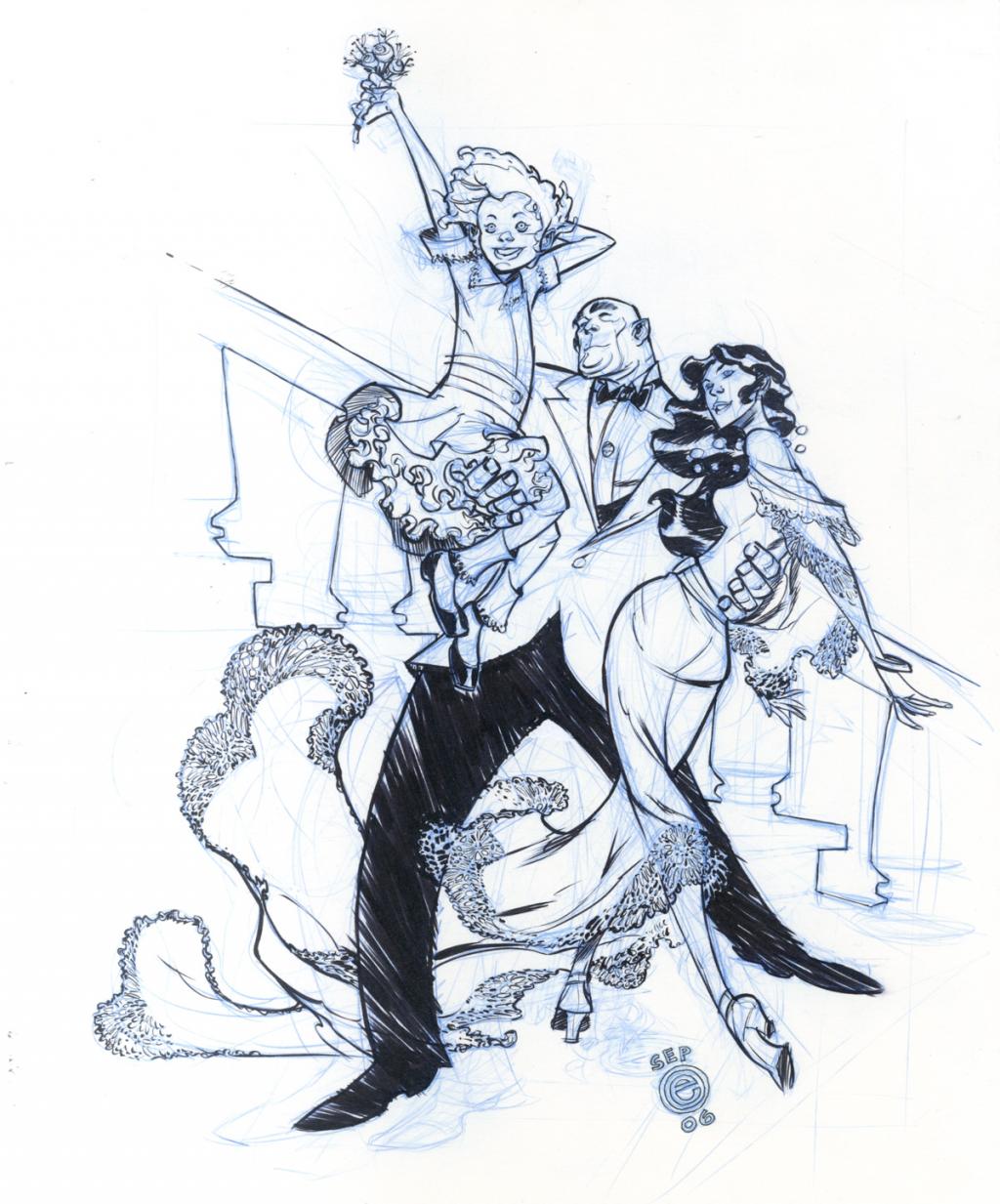 Annie - Eric Canete - Feutre et crayon bleu - 2130