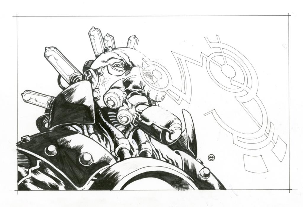 Exalted 6 - Eric Canete - Feutre et encre de Chine sur papier - 2133