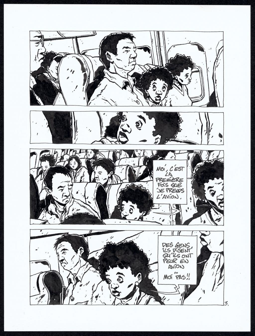 Histoire courte : avion - Christophe Chabouté - Encre de Chine - 2148