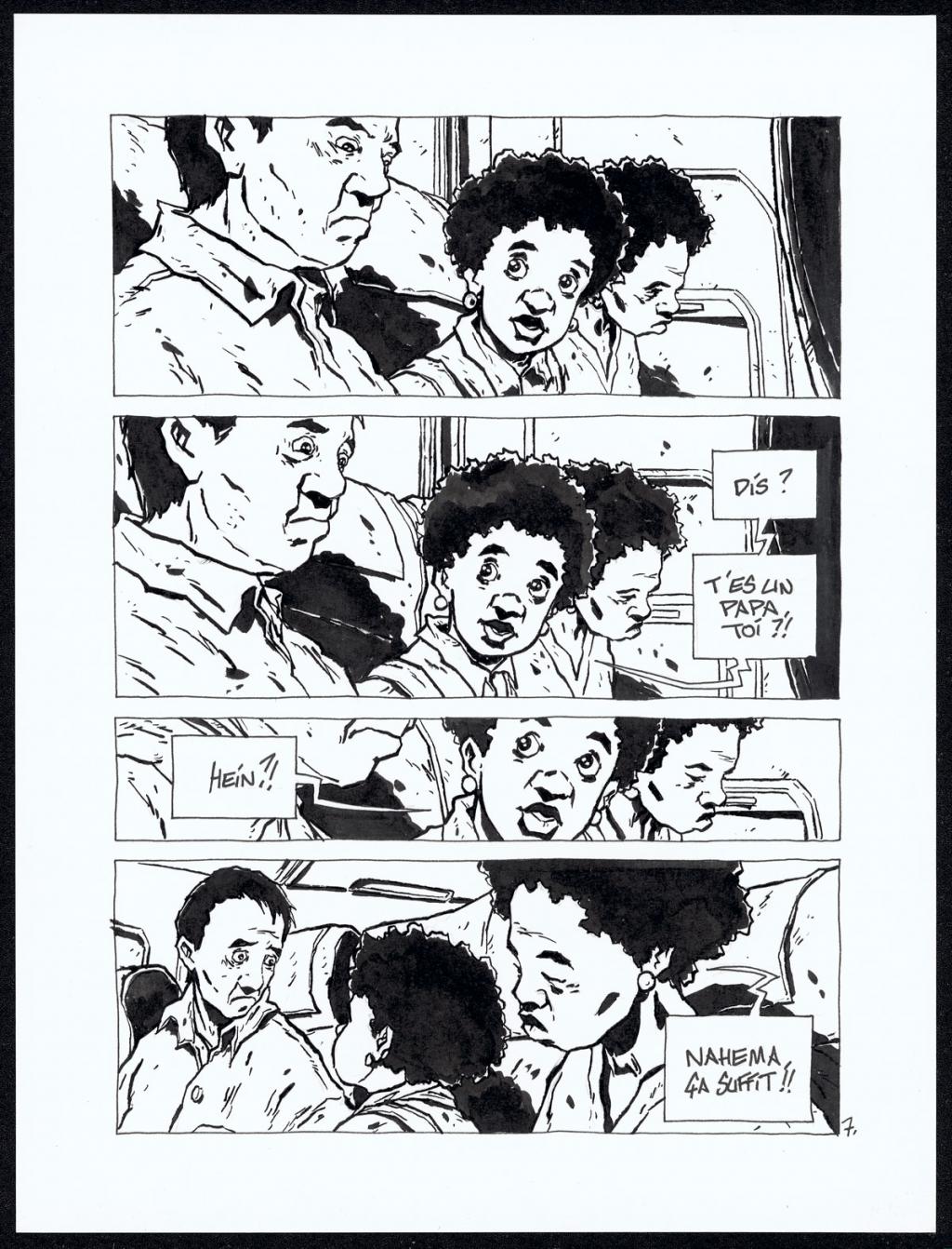 Histoire courte : avion - Christophe Chabouté - Encre de Chine - 2150