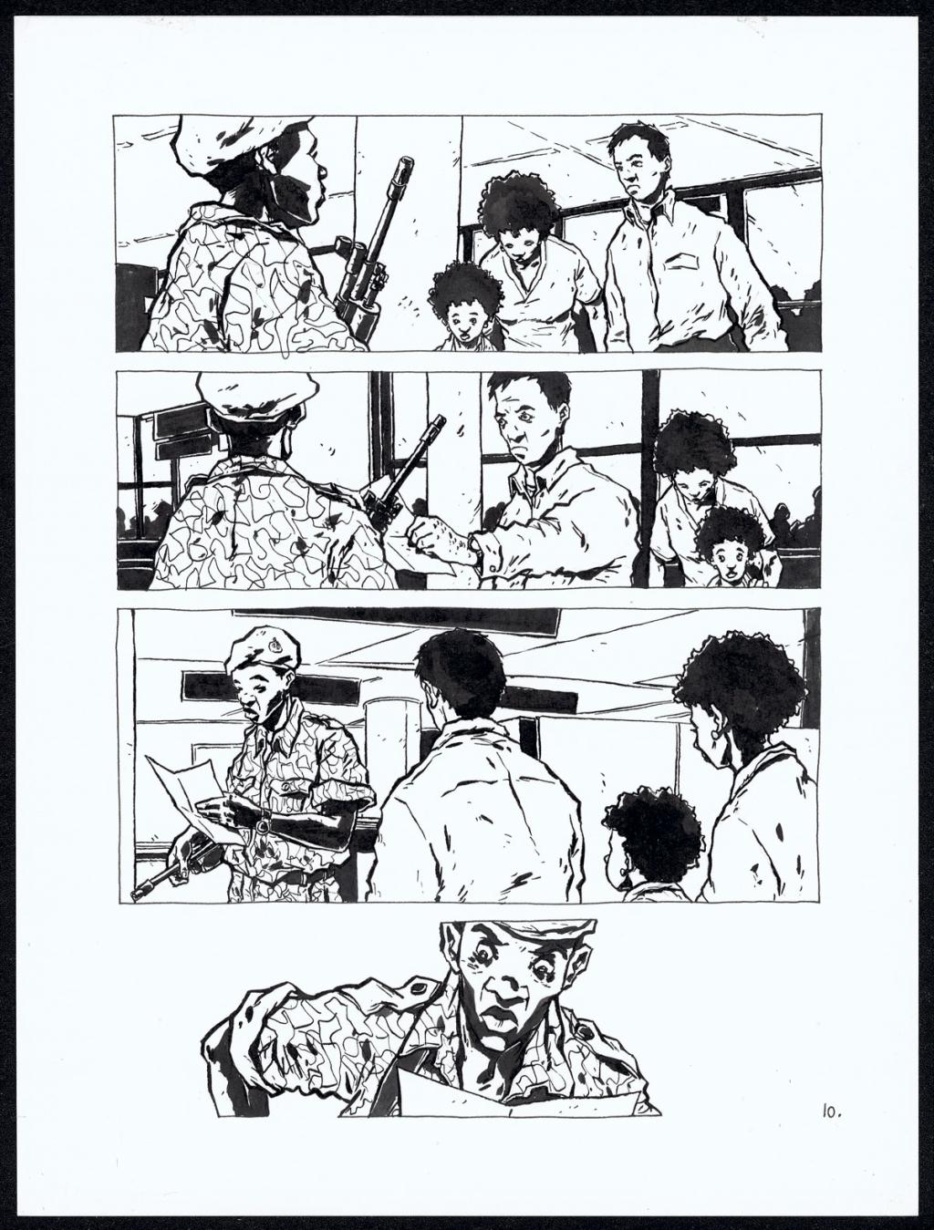 Histoire courte : avion - Christophe Chabouté - Encre de Chine - 2151