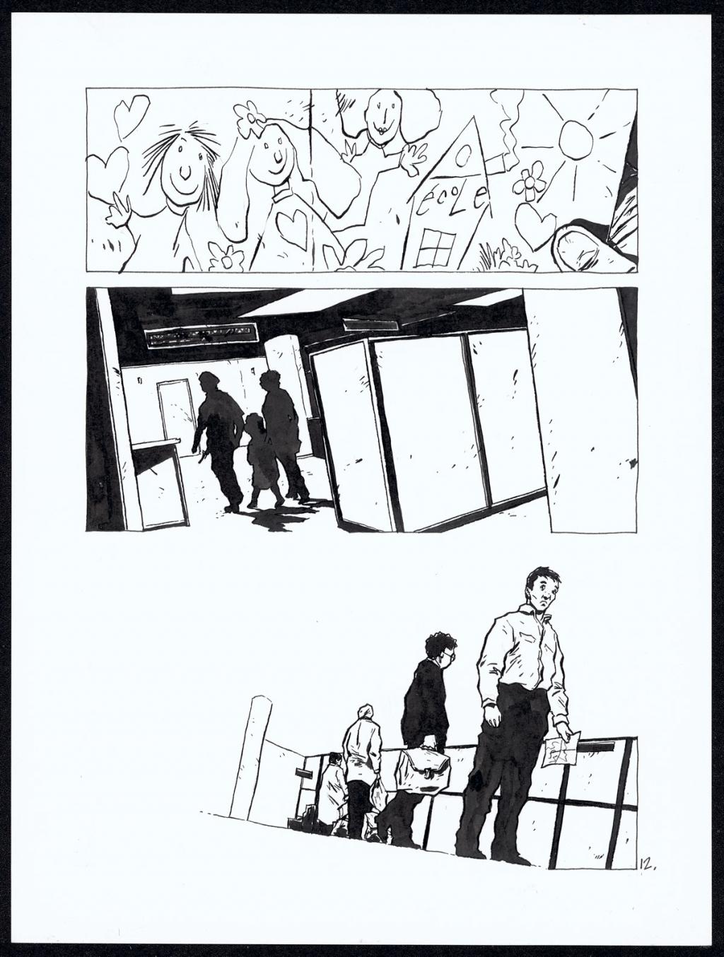 Histoire courte : avion - Christophe Chabouté - Encre de Chine - 2153