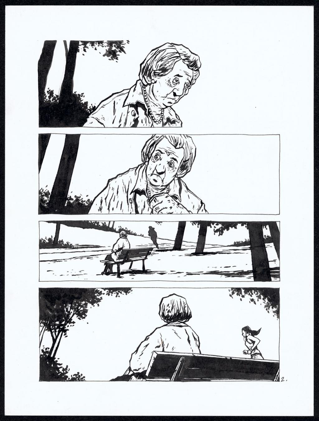 Histoire courte : jogging - Christophe Chabouté - Encre de Chine - 2155