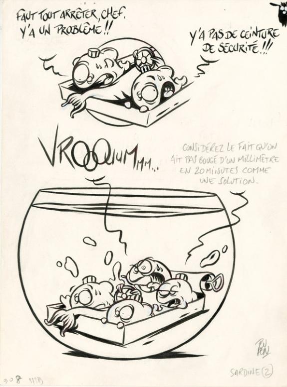 Vraoum - Nicolas Poupon - Encre de Chine et mine de plomb sur papier - 2176