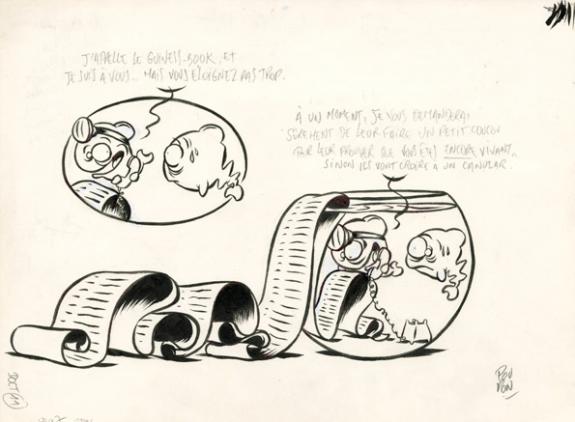 Téléphone - Nicolas Poupon - Encre de Chine et mine de plomb sur papier - 2178