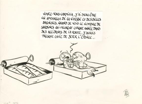 Accident - Nicolas Poupon - Encre de Chine et mine de plomb sur papier - 2179