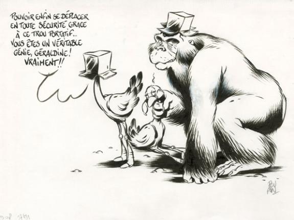 Chapeau - Nicolas Poupon - Encre de Chine et mine de plomb sur papier - 2185