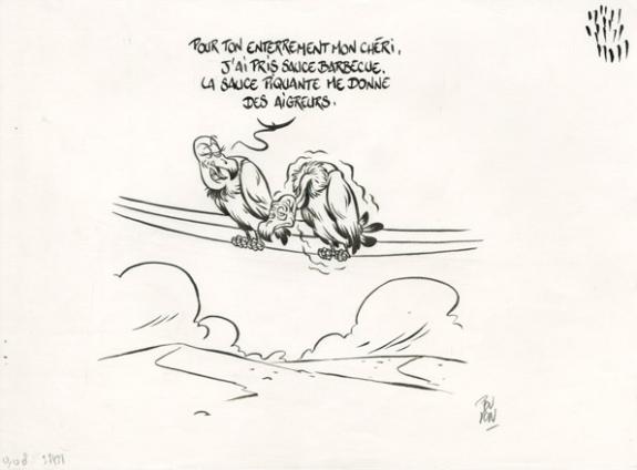 Enterrement - Nicolas Poupon - Encre de Chine et mine de plomb sur papier - 2187