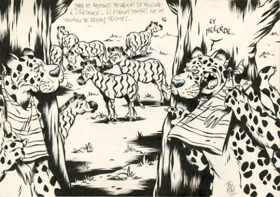 Zèbre périmé - Nicolas Poupon - Encre de Chine et mine de plomb sur papier - 2192