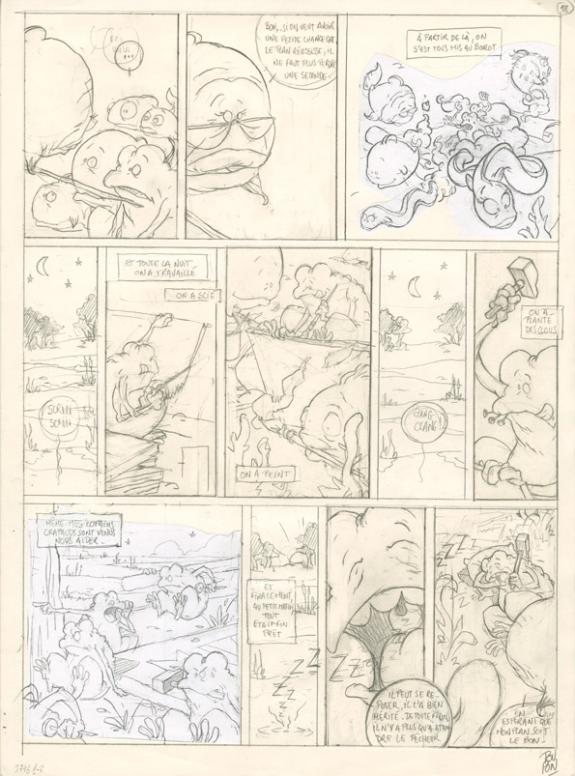 Page + crayonné - Nicolas Poupon - Acrylique - 2200